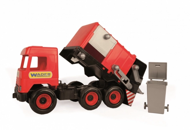 Rode vuilniswagen Middle Truck in een doos
