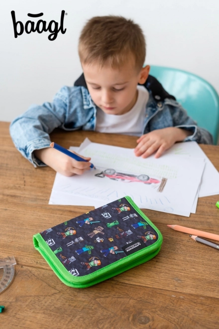 BAAGL School etui met één compartiment Minecraft