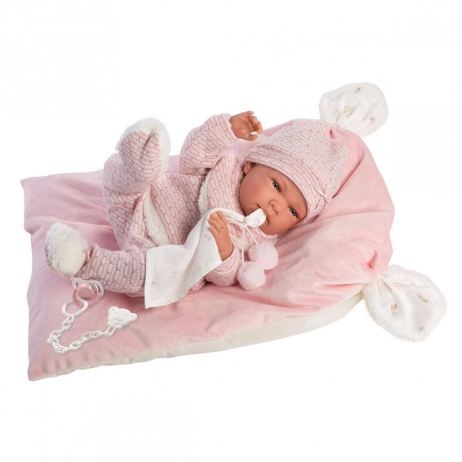 Llorens 73860 PASGEBOREN MEISJE - realistische babypop met volledig lichaam van vinyl - 40 cm