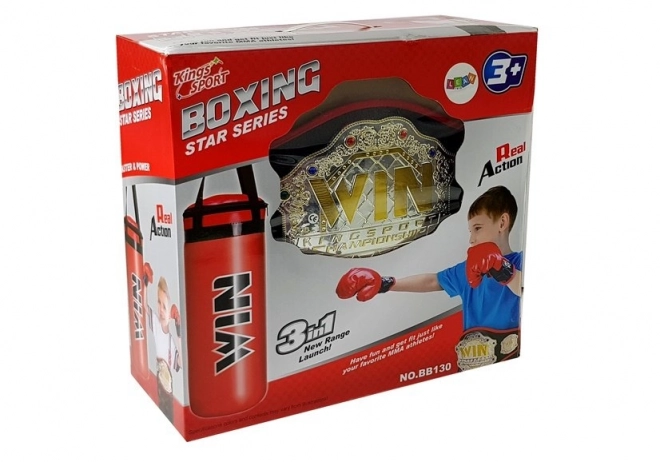Bokszak Handschoenen Winnende riem Boksset