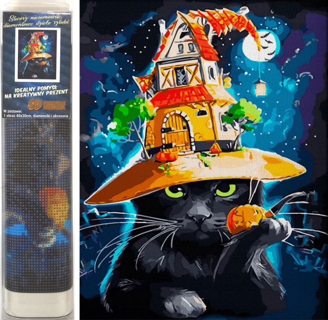 Norimpex Diamantschilderen Halloween Kat 30x40cm