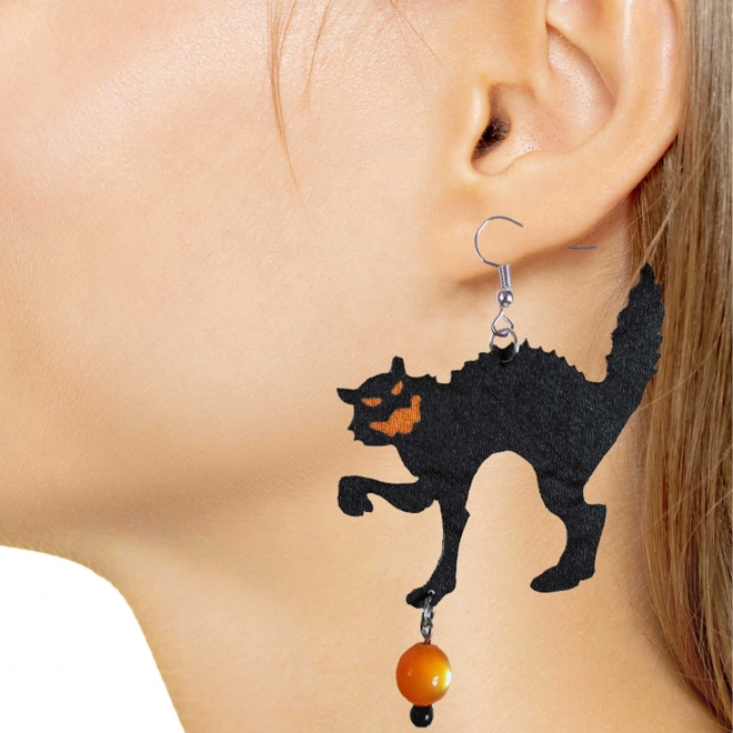 Oorbellen katten heks/Halloween