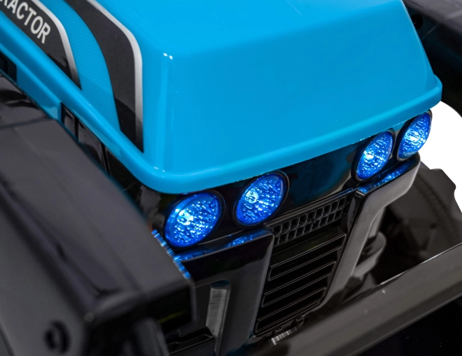 Kinder elektrische tractor met schuifblad – Blauw