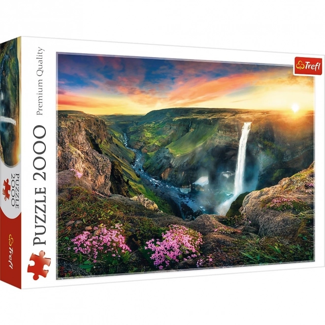 Puzzel 2000 stukjes Waterval Haifoss, IJsland