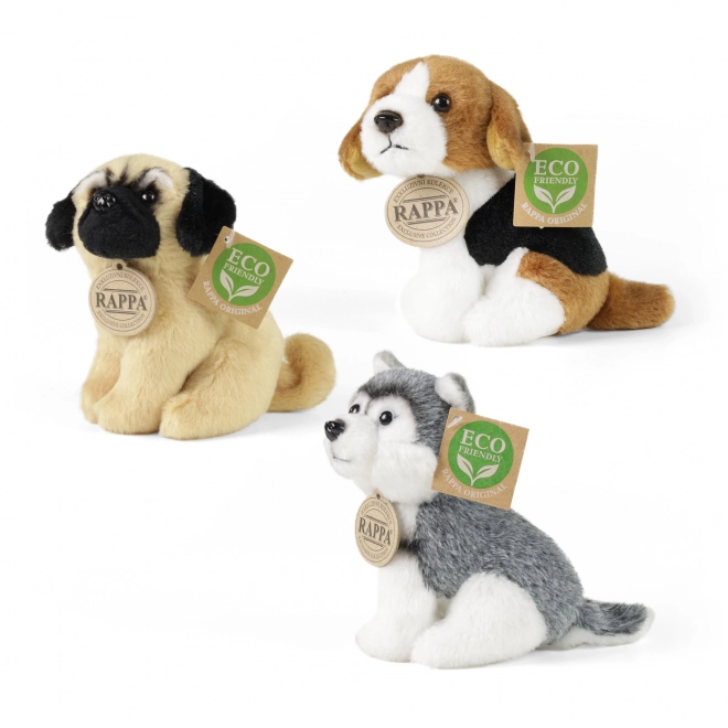 Zittende pluchen hond 13 cm ECO-FRIENDLY