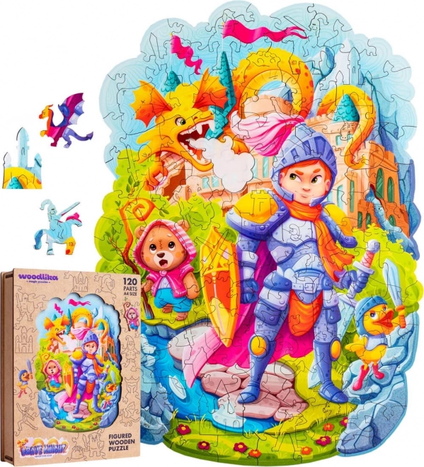 Woodlika houten puzzel Dappere ridder 120 stukjes