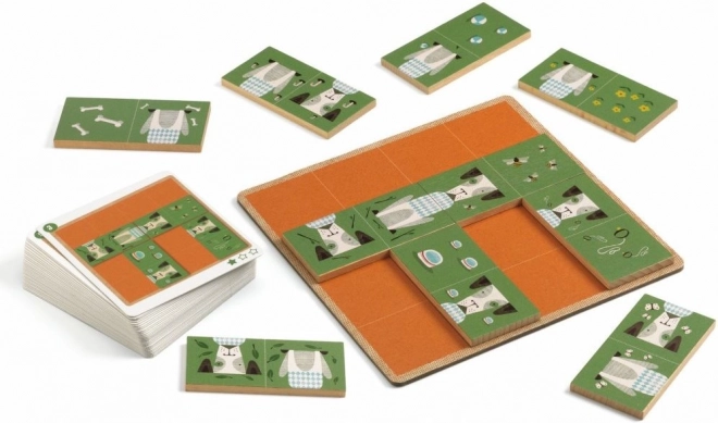 Houten logicaspel Dogmino