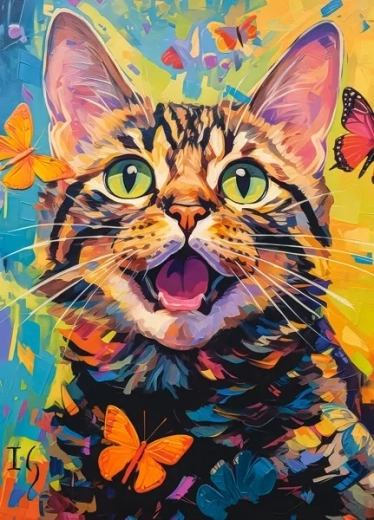 puzzel gelukkig katje 260 stukjes