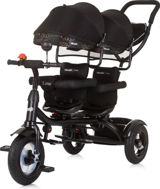 CHIPOLINO Driewieler voor tweelingen 2Play Obsidian