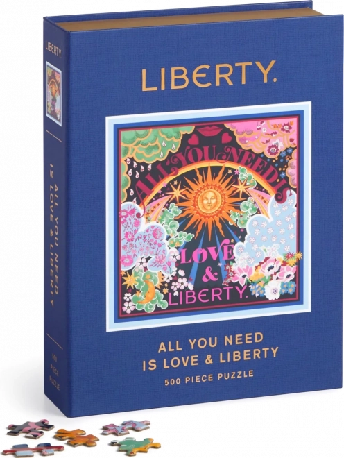 Vierkante puzzel GALISON Liberty: Alles wat je nodig hebt is liefde 500 stukjes