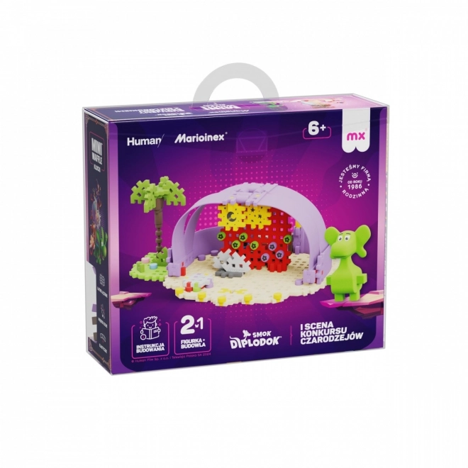 Creatieve bouwset Mini Waffle - Diplodocus en scène 148 stuks