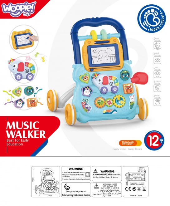Interactieve looptrainer met muziek en tekenbord