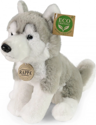 Pluchen huskyhond zittend 23 cm