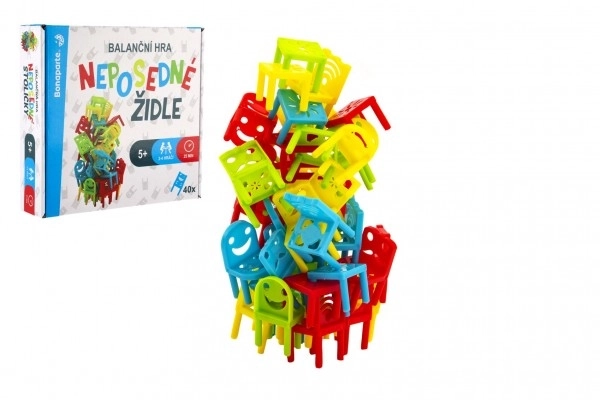 Rusteloze stoelen balansspel voor kinderen