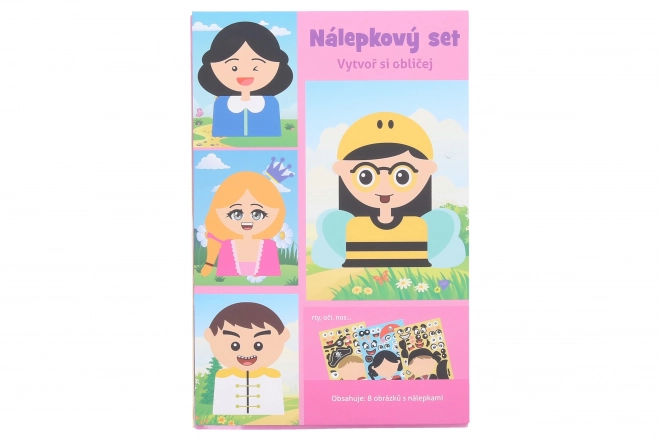 Creatieve set stickers 21x14 cm - Gezicht