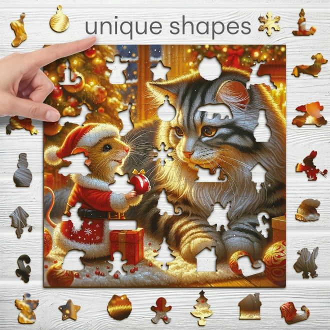 Houten puzzel Kat en muis 250 stukjes