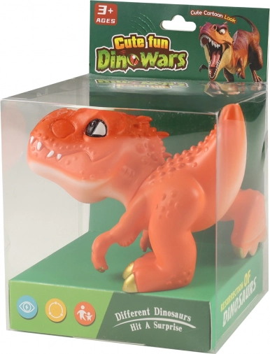 Oranje dinosaurus 14 cm