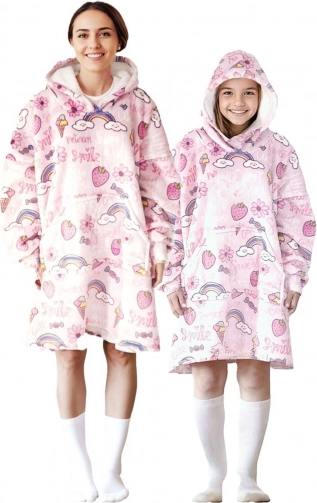 Oversized pasvorm met capuchon en grote zak