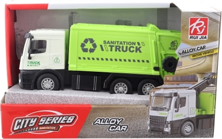Vuilniswagen met terugtrekmotor van metaal en plastic
