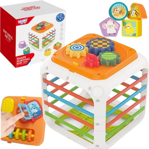 Educatieve kubus Woopie Sorter 4-in-1 vormen 18m+