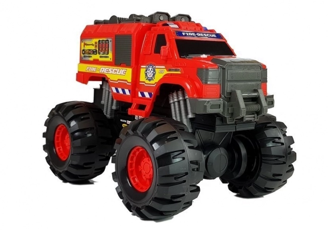 Monster Auto Brandweerauto Grote Wielen 1:8 40 cm x 30 cm x 35 cm