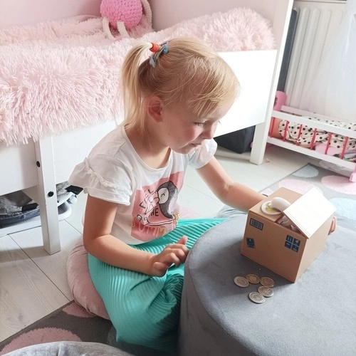 Monstertje muntjes - batterijen spaarpot - Kat