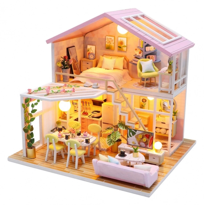 Negen miniatuurhuisjes Rusthuis