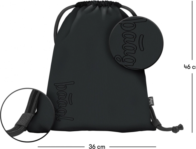 Školní Set Baagl Skate Max Darkness: Rugzak, Etui en Zak