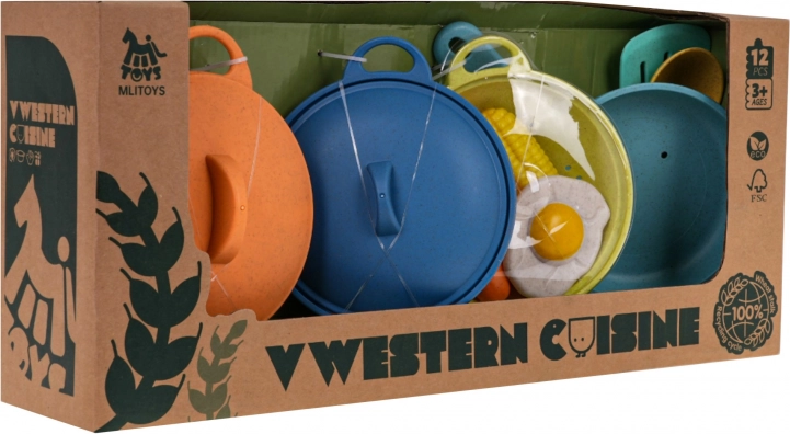 Kinderkeukenset van bioplastic – 12 stuks