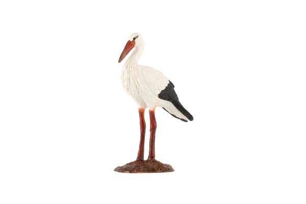 witte ooievaar speelgoed van plastic 9cm in zakje