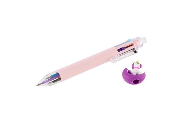 Zes-kleurige pen met eenhoorn