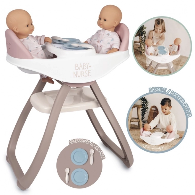SMOBY Kinderstoel voor tweelingen