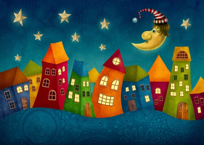 ENJOY puzzel ingekleurde huisjes – 1000 stukjes