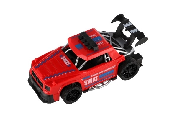 Plastic raceauto met vliegwiel - 16 cm