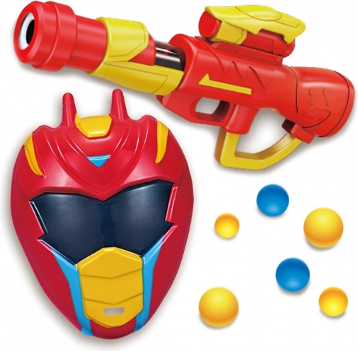 WOOPIE kinderblaster voor schuimballetjes met masker, 11 delen