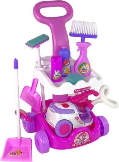 Kar op wielen met overzichtelijke opbergruimte