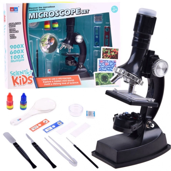 Microscoop met accessoires voor de jonge wetenschapper