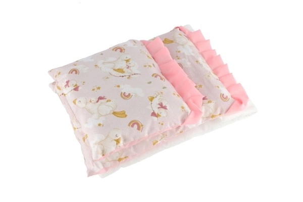 Deken met kussentje voor poppen