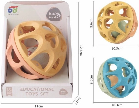 Rammelaar bal voor kinderen - Geel of Blauw
