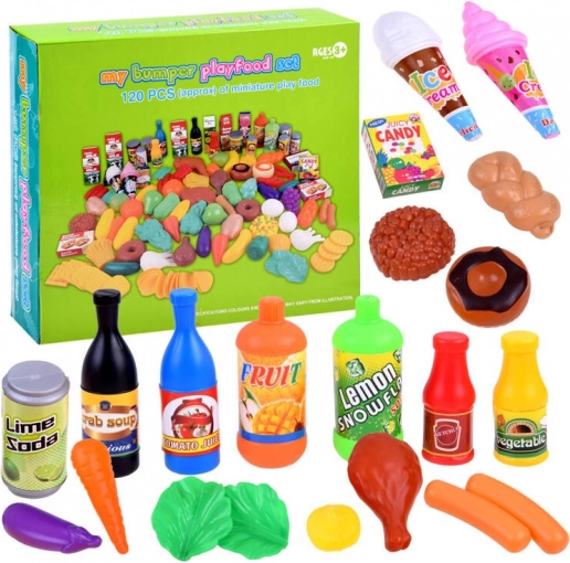 Set speelgoedvoedsel voor het speelkeukentje, 120-delig