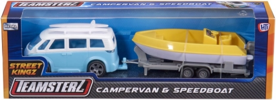 Teamsterz speelset caravan met aanhanger en boot