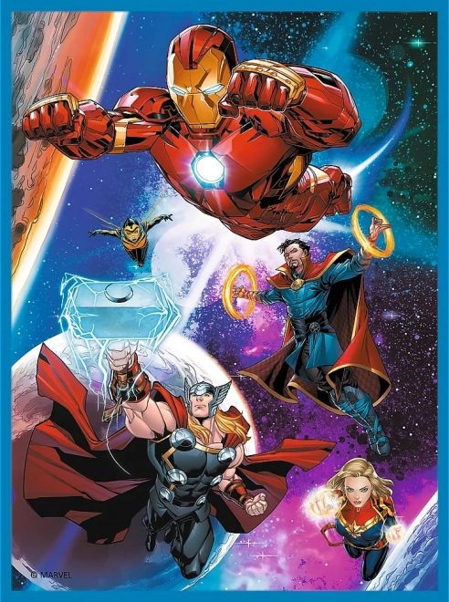TREFL Set 3-in-1 Avengers: Helden in actie (2x puzzel + memory)