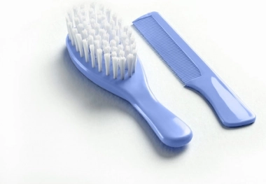 Set haarborstel en kam, Babyblauw