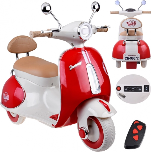 Klassieke elektrische kinderscooter oranje