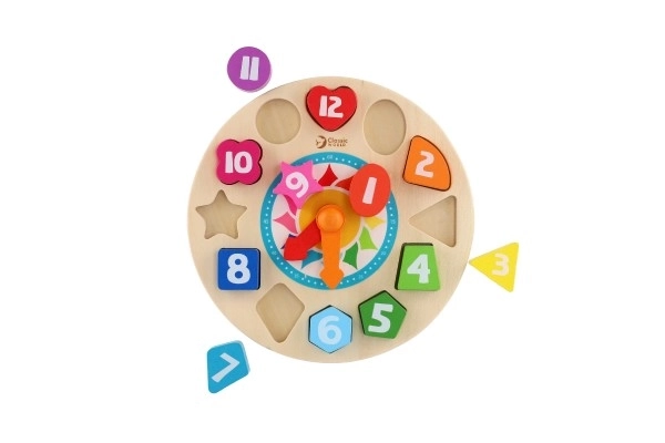 Houten educatieve klok