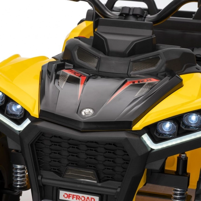 Gele sportieve kinderquad TX ATV