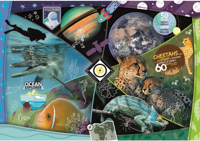Clementoni puzzel Dieren van National Geographic 104 stukjes