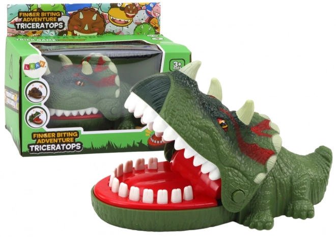 Vaardigheidsspel bijtende dinosaurus Triceratops