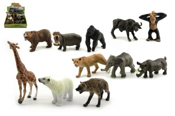 Safari dieren ZOO plastic 10cm mix van soorten - 1 st