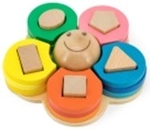 Houten puzzel bloem